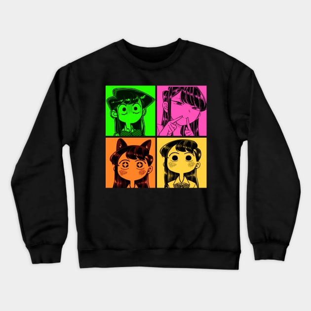 Pop Art Komi San Expressions Crewneck Sweatshirt by designsenpai